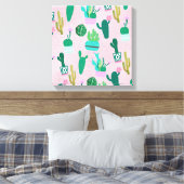 Toile Pink Rustique Sud-Ouest Cactus Plantes (Insitu(Chambre))