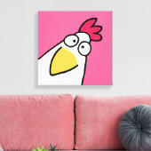 Toile Pink SERIOUS CHICKEN par Sandra Boynton (Insitu(Salon))