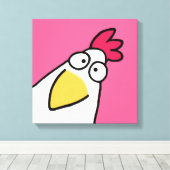 Toile Pink SERIOUS CHICKEN par Sandra Boynton (Insitu (Plancher de Bois))