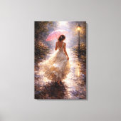 Toile Pink Umbrella: Impasto Style (Recto)