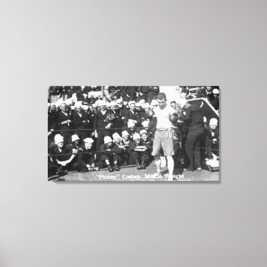 Toile Pinkey Cosbey Se préparer pour un match de boxe (Recto)