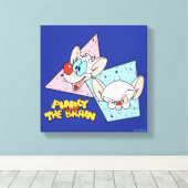 Toile Pinky et le cerveau | Graphiques de caractères rét (Insitu (Plancher de Bois))