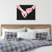 Toile Pinky Swear Lovers mains Peinture numérique (Insitu(Chambre))