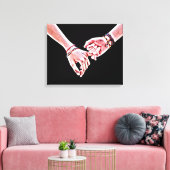 Toile Pinky Swear Lovers mains Peinture numérique (Insitu(Salon))