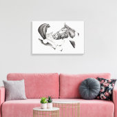 Toile Pinto Horse et Santa Claus (Insitu(Salon))