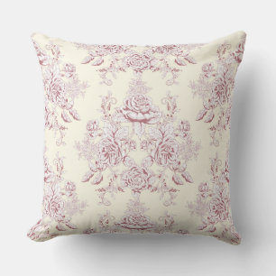 Toile pioen, midden herhalen, patroon, pastel kleu kussen