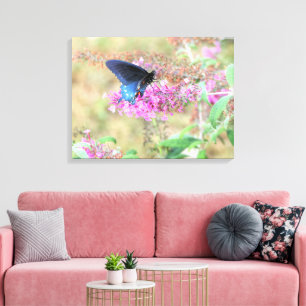 Toile Pipevine Swallowtail sur Buddleia