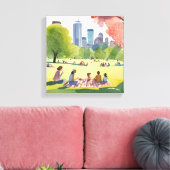 Toile Pique-nique commun de Boston | Peinture d'aquarell (Insitu(Salon))