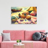 Toile Pique-nique de plage en été (Insitu(Salon))