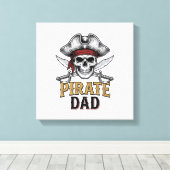 Toile Pirate Dad Skull Sword Vintage Engraving Shirt_1 (Insitu (Plancher de Bois))