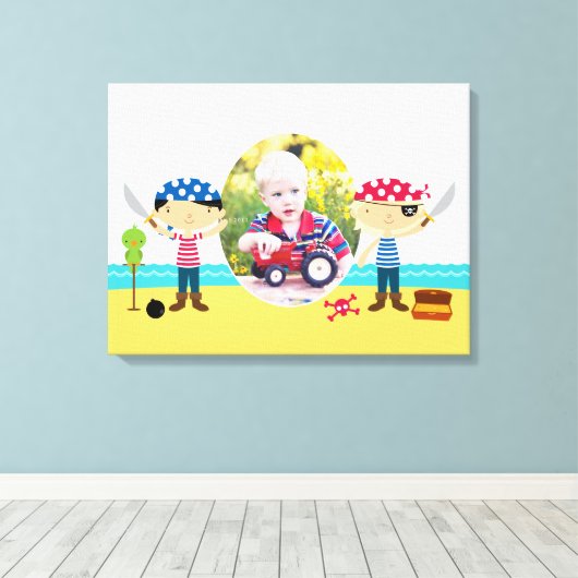Toile Pirates Photo Cute Boy [24x18 Pouces] Canvas Impri (Insitu (Plancher de Bois))