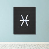 Toile Pisces Zodiac signe sur Black Snake Décor de peau (Insitu (Plancher de Bois))