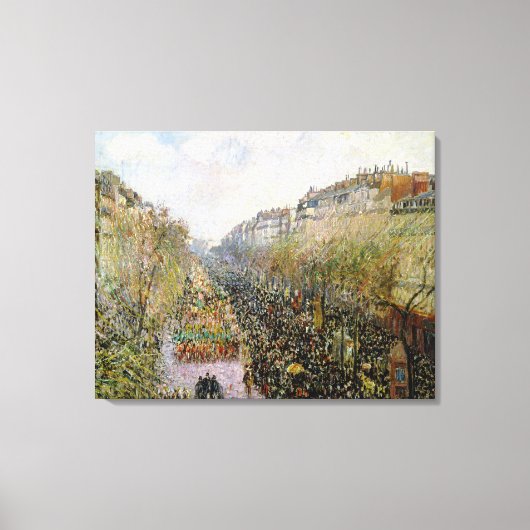 Toile Pissarro - Boulevard Montmartre, Mardi Gras (Recto)