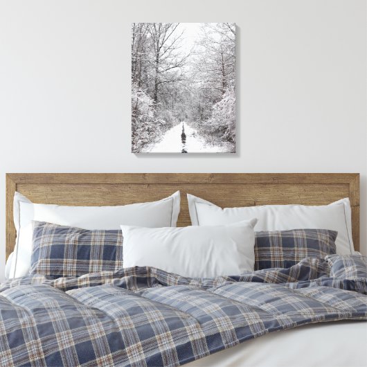 Toile Piste de neige de la forêt d'hiver (Insitu(Chambre))