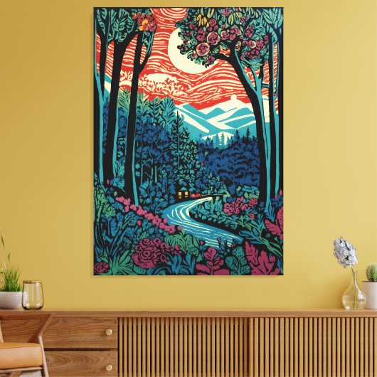 Toile Piste Moonlight Rosewood (Insitu(Salon))