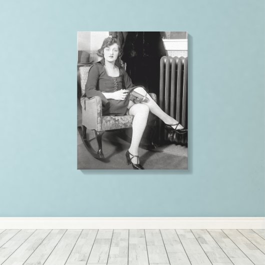 Toile Pistol caché dans Garter, 1922 (Insitu (Plancher de Bois))