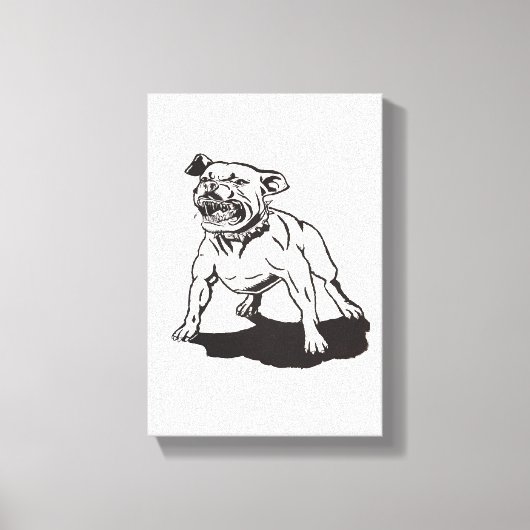 Toile Pitbull peint à la main par Mark Elsen (Recto)