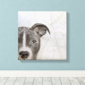 Toile pitbull peinture originale de Miart imprimer (Insitu (Plancher de Bois))