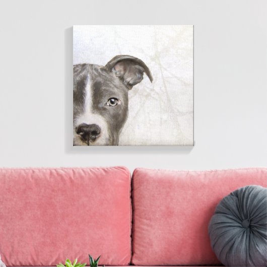 Toile pitbull peinture originale de Miart imprimer (Insitu(Salon))