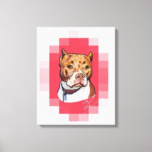 Toile Pitbull... Portraits pour animaux (Recto)
