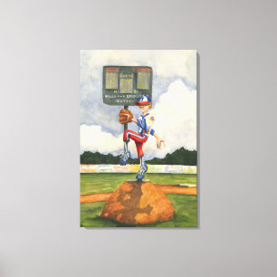 Toile Pitcher de baseball sur Mound par Jay Throckmorton