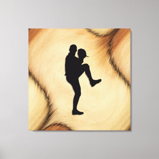 Toile Pitcher du joueur de baseball antique (Recto)