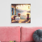 Toile Pittoresque Lake Côme Terrasse Imprimer dans une p (Insitu(Salon))