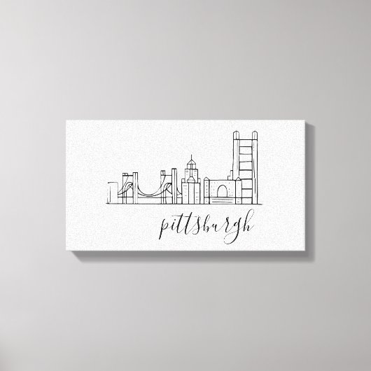 Toile Pittsburgh Skyline (Recto)