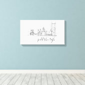 Toile Pittsburgh Skyline (Insitu (Plancher de Bois))