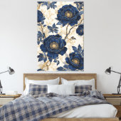 Toile Pivoines Bleues (Insitu(Chambre))