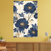 Toile Pivoines Bleues (Insitu(Salon))
