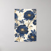 Toile Pivoines Bleues (Recto)