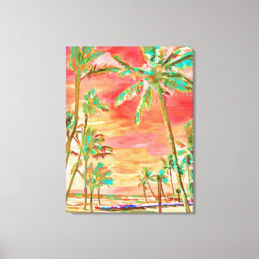 Toile PixDezines Beach/Hawaii/Bay/Coral/Turquoise (Recto)