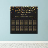 Toile PixDezines carte de sièges or/mariage éblouissant (Insitu (Plancher de Bois))