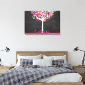 Toile PixDezines Chalkboard Tree of Life Se connecter Bu (Insitu(Chambre))
