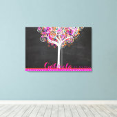 Toile PixDezines Chalkboard Tree of Life Se connecter Bu (Insitu (Plancher de Bois))