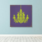 Toile PixDezines do-it-yourself lustre en cristal bleu/v (Insitu (Plancher de Bois))