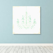 Toile PixDezines do-it-yourself lustre vert Arrière - pl (Insitu (Plancher de Bois))