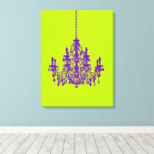 Toile PixDezines Fond DIY/Lustre Violet (Insitu (Plancher de Bois))