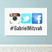 Toile PixDezines Hashtag Party Photos (Insitu (Plancher de Bois))