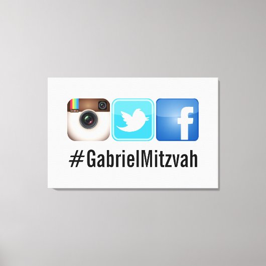 Toile PixDezines Hashtag Party Photos (Recto)