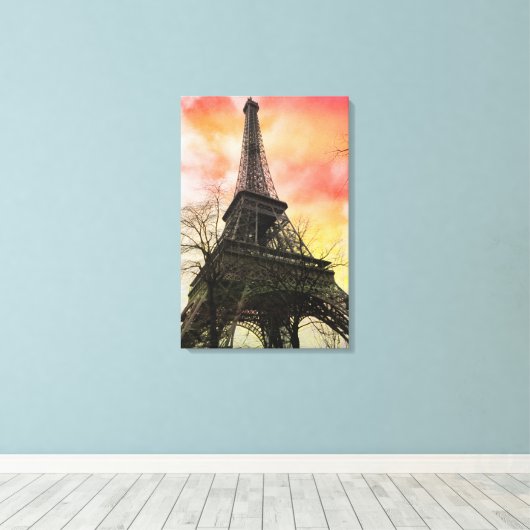 Toile PixDezines paris automne, tour eiffel (Insitu (Plancher de Bois))