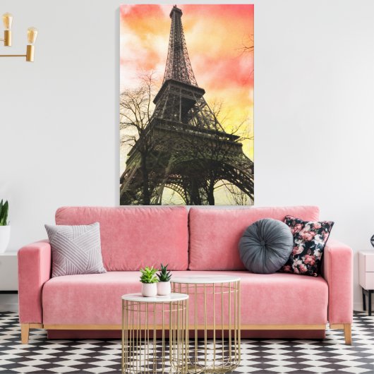 Toile PixDezines paris automne, tour eiffel (Insitu(Salon))
