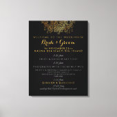 Toile PixDezines programme de mariage d'un lustre en fau (Recto)