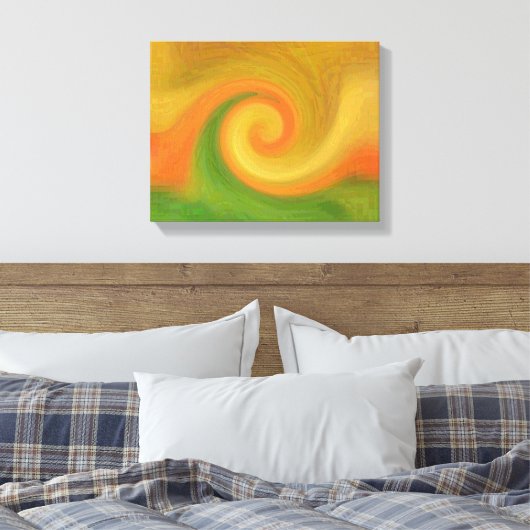 Toile Pixel Abstrait Automne Swirl (Insitu(Chambre))