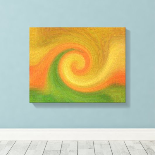 Toile Pixel Abstrait Automne Swirl (Insitu (Plancher de Bois))