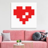 Toile Pixel Coeur 8 bits Amour (Insitu(Salon))