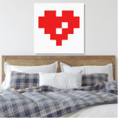 Toile Pixel Coeur 8 bits Amour (Insitu(Chambre))
