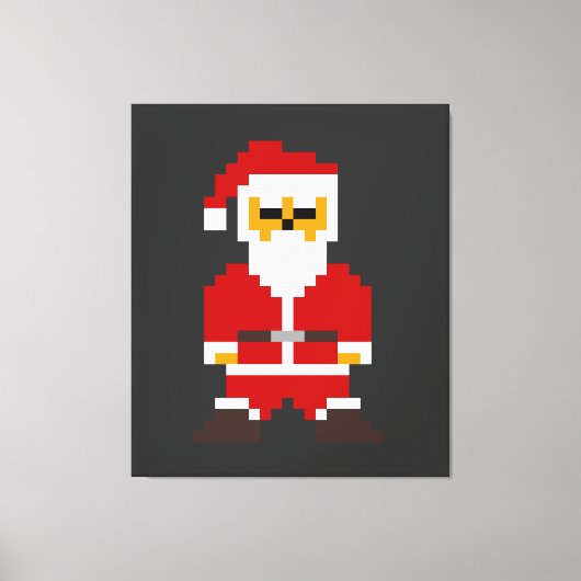 Toile Pixel Pose Père Noël (Recto)