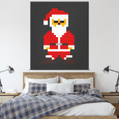 Toile Pixel Pose Père Noël (Insitu(Chambre))